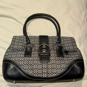 Vintage Y2K coach Stylish Black and Gray Women's Handbag